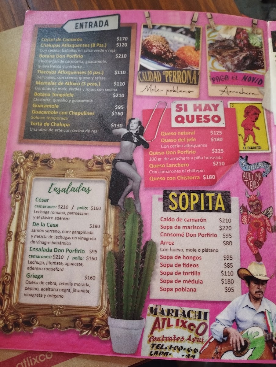 Casa de Don Porfirio Menu - Image 1